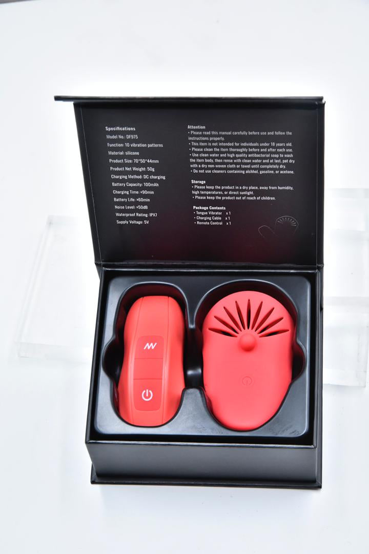 Close-up of Lickie tongue sleeve texture – body-safe silicone adult toy for women.  Womans Massager, Female
Toy, better than Rose Toy